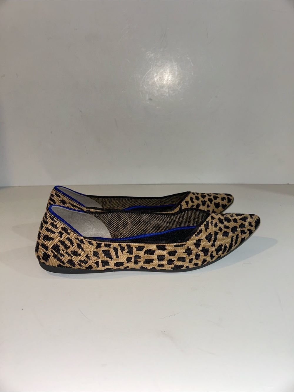 Rothy’s Pointed Tie Leopard Pattern Flats - Picture 4 of 10